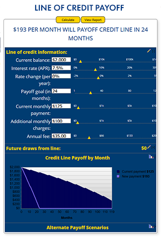 Line of credit calculator