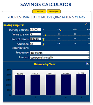 Savings Calculator