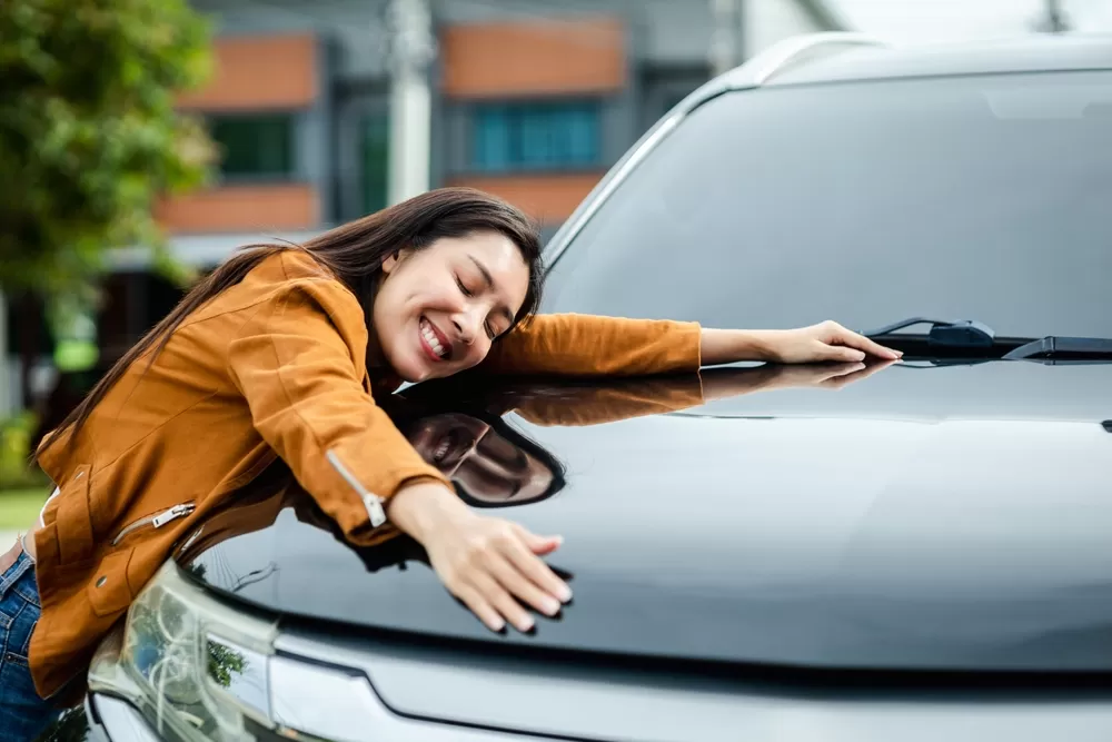 person driving car